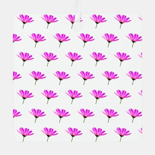 Pink Daisy Metalen Ornament (Voorkant)