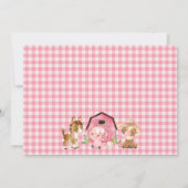 Pink Daisy Oink Baa Moo Boerderij 1e verjaardag Kaart