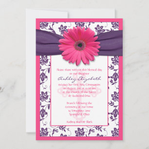Pink Daisy Paars Floral First Community Kaart