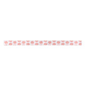 Pink Daisy Pattern Ribbon - Cute Floral Satin  Satijnen Lint (Voorkant)