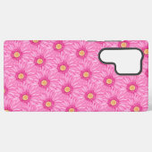 Pink daisy pattern  samsung galaxy hoesje (Achterkant horizontaal)