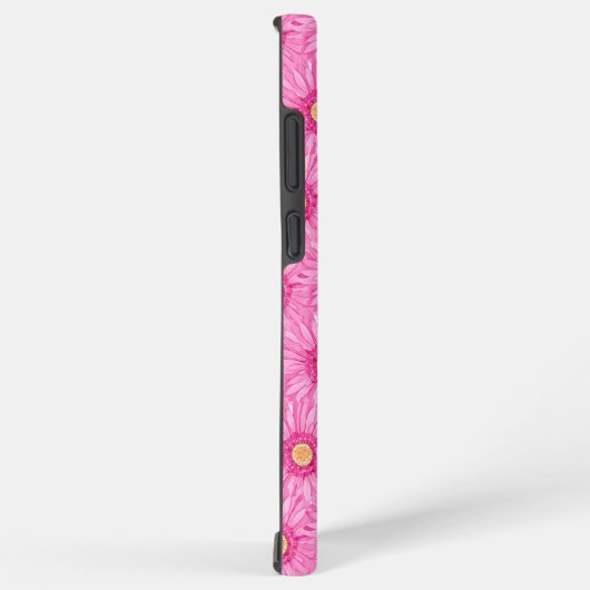 Pink daisy pattern  samsung galaxy hoesje (Rechterkant)