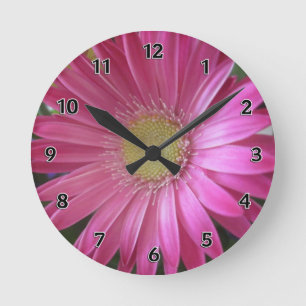 Pink Daisy Princess Ronde Klok