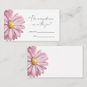 Pink Daisy - Raad hoeveel daisies spel Informatiekaartje (Voorkant / Achterkant)