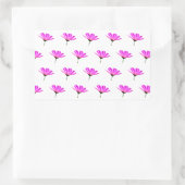 Pink Daisy Rechthoekige Sticker (Tas)