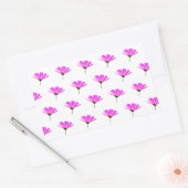 Pink Daisy Rechthoekige Sticker (Envelop)