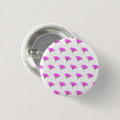 Pink Daisy Ronde Button 3,2 Cm (Voorkant /achterkant)