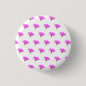 Pink Daisy Ronde Button 3,2 Cm (Voorkant)