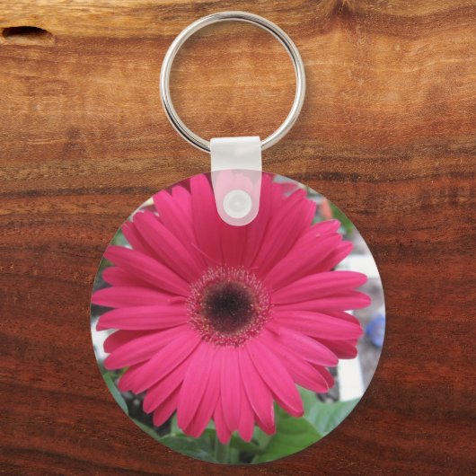 Pink Daisy Sleutelhanger (Voorkant)