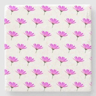 Pink Daisy Stenen Onderzetter