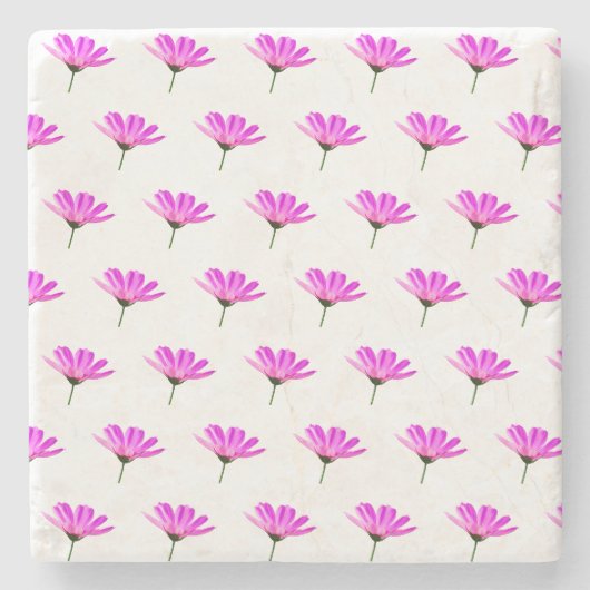 Pink Daisy Stenen Onderzetter (Voorkant)