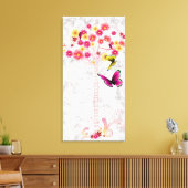 Pink Daisy Tree Canvas Afdruk (Insitu (Woonkamer))