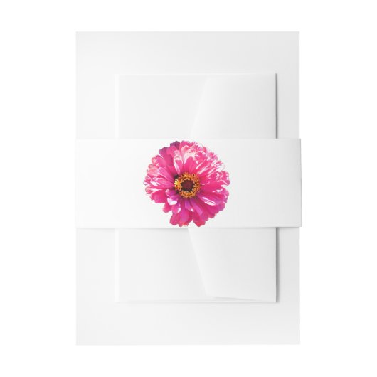 Pink Daisy Uitnodigingen Wikkel (Voorkant Voorbeeld)
