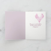 Pink Daisy Wedding Gefeliciteerd Kaart (Binnen)