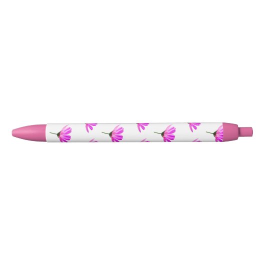Pink Daisy Zwarte Inkt Pen (Voorkant)
