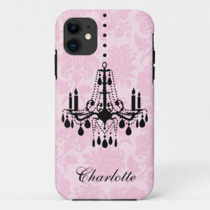 Pink Damask Chandelier iPhone 5Hoesje-Mate Case-Mate iPhone Case