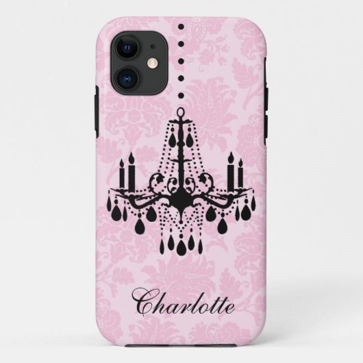 Pink Damask Chandelier iPhone 5Hoesje-Mate Case-Mate iPhone Case (Achterkant)