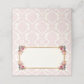 Pink Damask Floral Princess Fairytale  Plaatskaartje (Buitenkant ongevouwen)