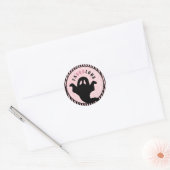 Pink Damask | Halloween Ghost | FANTASTISCH Ronde Sticker (Envelop)