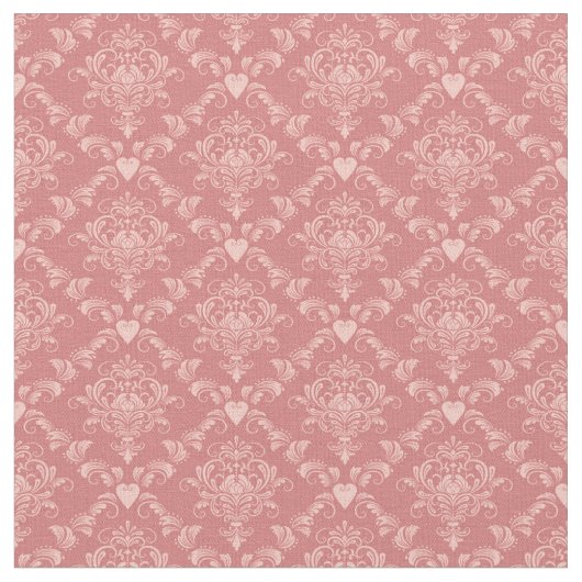 Pink Damask Stof (Close Up)