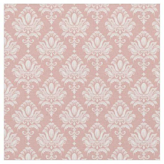 Pink Damask Stof (Close Up)