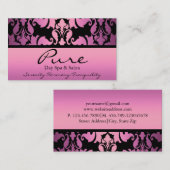 Pink Damask Visitekaartje (Voorkant / Achterkant)