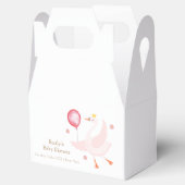 Pink Dancing Princess Swan Balloon Baby shower Bedankdoosjes (Geopend)