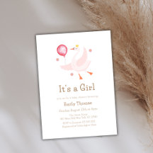 Pink Dancing Princess Swan Balloon Baby shower