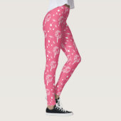 Pink Dandelion Heart Seeds Patroon Leggings (Rechts)