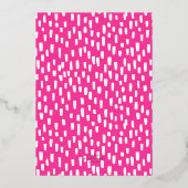 Pink Dashant Golden Holiday Party Gold Folie Uitnodiging (Achterkant)