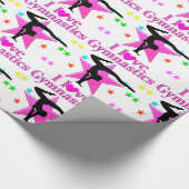 PINK DAT IK VAN GYMNASTISCH ONTWERP HOOR CADEAUPAPIER (Hoek)
