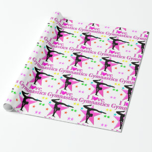 PINK DAT IK VAN GYMNASTISCH ONTWERP HOOR CADEAUPAPIER