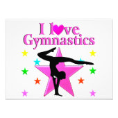  PINK DAT IK VAN GYMNASTISCH ONTWERP HOOR FOTO AFDRUK (Voorkant)