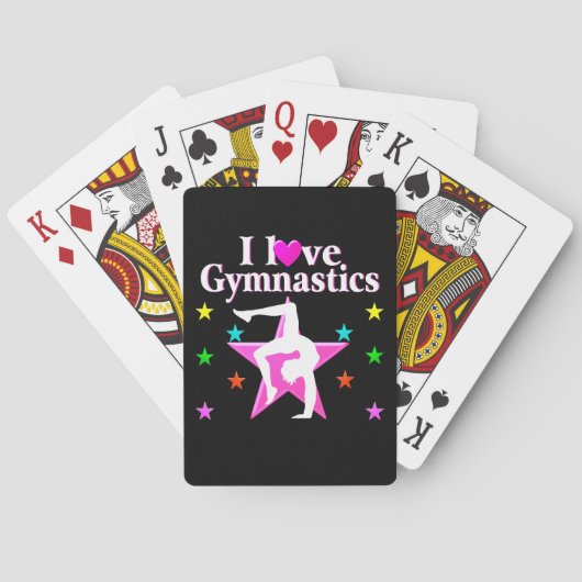 PINK DAT IK VAN GYMNASTISCH ONTWERP HOOR POKERKAARTEN (Achterkant)