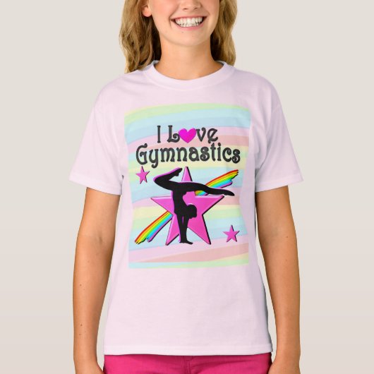  PINK DAT IK VAN GYMNASTISCH ONTWERP HOOR T-SHIRT (Voorkant)