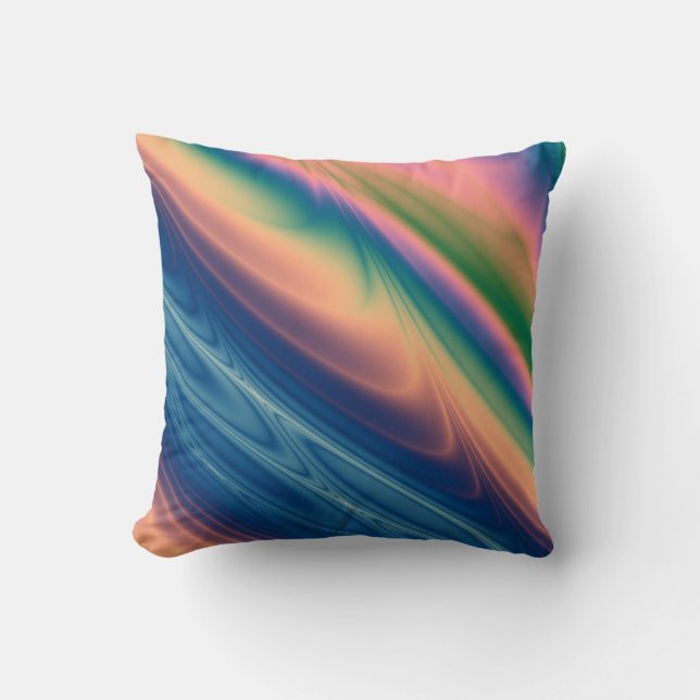 Pink Dawn Fractal Expression Kussen (Voorkant)