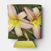  Pink Daylilies Floral Koelbox Blikjeskoeler (Achterkant)