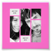 PINK de Sjabloon van de Tekst van de Foto - overdr Foto Afdruk (Voorkant)