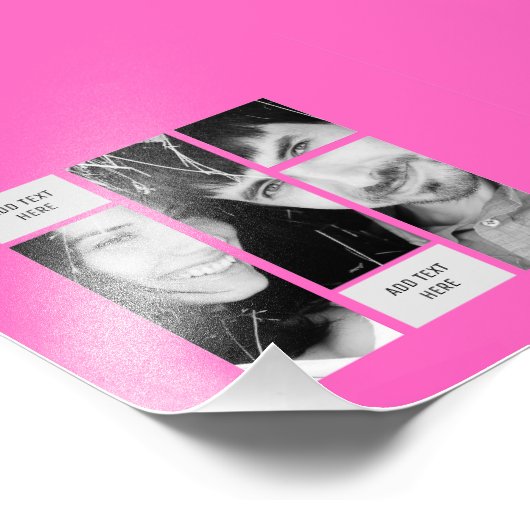 PINK de Sjabloon van de Tekst van de Foto - overdr Foto Afdruk (Hoek)