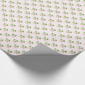 Pink Deck The Palms Tropical Christmas Santa Flami Cadeaupapier (Hoek)