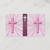 PINK DECORATIVE CROSS VISITEKAARTJES (Achterkant)