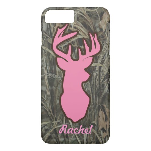 Pink Deer Head Camo Phone case (Achterkant)