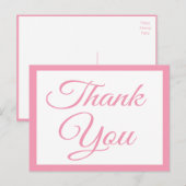 Pink Delight Bedankt Groet Briefkaart (Voorkant / Achterkant)