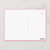 Pink Delight Bedankt Groet Briefkaart (Achterkant)