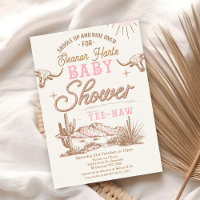 Pink Desert Wild West Western Meisjes Baby shower