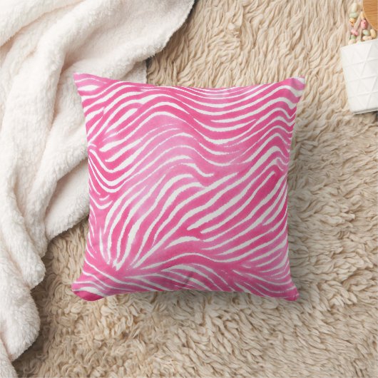 Pink Design Pillow, Pink Watercolour Aesthetic Kussen (Deken)