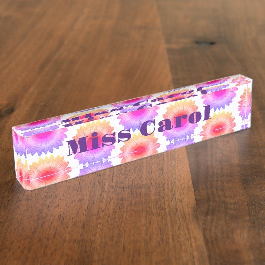 Pink Desk-naambordje Naambordje (Zijkant)