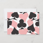 Pink Destiny Las Vegas Wedding RSVP antwoordkaart Kaartje (Achterkant)