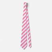 Pink Diagonal Stripes Tie Stropdas (Voorkant)