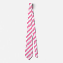 Pink Diagonal Stripes Tie Stropdas
